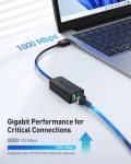 Cable Matters Plug & Play USB to Ethernet Adapter with PXE, MAC Address Clone Support (USB 3.0 to Gigabit Ethernet, Ethernet to USB, Ethernet Adapter for Laptop) Supporting 10/100/1000Mbps in Black