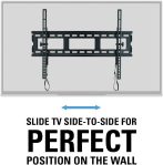 Sanus Universal Low Profile Tilt TV Wall Mount for 37″ – 80″ LED, LCD & Plasma TVs, Eliminates Glare with 10º of Tilt & Post-Install Adjustments – 3 Step Install – Safety Certified – MLT14-B1