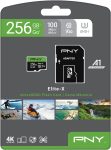 PNY 256GB Elite-X microSDXC UHS-I Memory Card – 100MB/s, U3, V30, A1, 4K, Full HD, micro SD