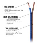 Skar Audio 12 Gauge AWG Audio Speaker Wire – 100 Feet (Blue/Brown)