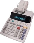 Sharp EL-1801V Ink Printing Calculator, Fluorescent Display, AC, Off-White