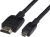 Amazon Basics Micro HDMI to HDMI Display Cable, 18Gbps High-Speed, 4K@60Hz, 2160p, 48-Bit Color, Ethernet Ready, 6 Foot, Black