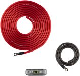 DS18 AK4 Complete 4 Gauge CCA Amplifier Installation Wiring Kit – Ampkit Helps Make Connections, Brings Power to Your Radio, Subwoofers, Speakers with Super Flex Wire – 1200W for 1 Amplifier