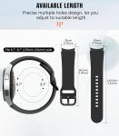 MoKo Compatible with Samsung Galaxy Watch 6 5 4 Band 40mm 44mm,Galaxy Watch 5 Pro Band 45mm,Galaxy Watch 6 Classic Band,Galaxy Watch 4 Classic Band,20mm Silicone Sport Strap Wristband Women Men,Black