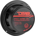 DS18 PRO-GM6.4B Midrange Loudspeaker 6.5″ Red Aluminum Bullet, 480W Max, 4 Ohms,1.5″ Kapton VC Premium Quality Audio Door Speakers for Car or Truck Stereo Sound System (1 Speaker)