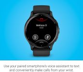 Garmin Venu 3 Slate Stainless Steel Bezel 1.4-Inch AMOLED Touchscreen Display Smart Watch with 45mm Black Case and Silicone Band