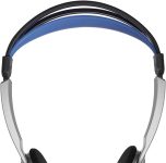 Koss KTXPro1 Titanium On-Ear Portable Headphones, Retro Style, Volume Control, Ultra Lightweigt Design, Silver Black and Blue