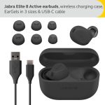 Jabra Elite 8 Active – Best and Most Advanced Sports Wireless Bluetooth Earbuds with Comfortable Secure Fit, Military Grade Durability, Active Noise Cancellation, Dolby Surround Sound – Dark Grey
