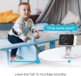 Zmodo Mini Pro 1080p Indoor Home Security Camera Wireless Baby Monitor Pet Cam Nanny Camera Two-Way Audio, Night Vision, Motion Detection Work with Alexa