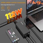 WAVLINK Universal 112W Charger Portable USB C Laptop Adapter 100W AC Adapter Computer Power Supply Cord with USB A Output for MacBook Huawei Lenovo HP Dell Samsung Acer Chromebooks and More