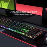 Redragon K556 PRO Upgraded Wireless RGB Gaming Keyboard, BT/2.4Ghz Tri-Mode Aluminum Mechanical Keyboard w/No-Lag Connection, Hot-Swap Linear Quiet Red Switch