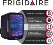 Frigidaire EFMIS179 Gaming Light Up Mini Beverage Refrigerator, Stealth