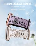 Wearlizer Floral Engraved Band Compatible with Apple Watch Bands 41mm 40mm 38mm 49mm 45mm 44mm 42mm Women, Two-Tone Flower Soft Silicone Cute Sport Strap for iWatch Series 9 8 7 6 5 4 3 2 1 SE Ultra