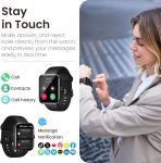 TOZO S3 Smart Watch (Answer/Make Call) Bluetooth Fitness Tracker with Heart Rate, Blood Oxygen Monitor, Sleep Monitor IP68 Waterproof 1.83-inch HD Color for Men Women Compatible iPhone & Android