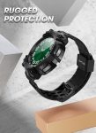 SUPCASE Unicorn Beetle Pro Series Case for Galaxy Watch 6 Classic 47mm 2023 Release, [2 Pack Screen Protector] Rugged Protective Case with Strap Bands (Black)