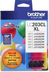 Brother Printer LC2033PKS Multi Pack Ink Cartridge, Cyan/Magenta/Yellow