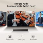 Hisense HS214 2.1ch Sound Bar with Built-in Subwoofer, 108W, All-in-one Compact Design with Wireless Bluetooth, Powered by Dolby Audio, Roku TV Ready, HDMI ARC/Optical/AUX/USB, 3 EQ Modes,Black