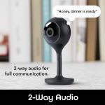 Geeni Look Smart Indoor 1080p HD Security Camera with Night Vision, Motion Detection, 2-Way Audio, Works with Alexa and Google Home, Black, 2-Pack