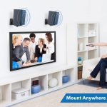 Mount-It! Speaker Wall Mounts, Pair of Universal Side Clamping Bookshelf Speaker Mounting Brackets, Large or Small Speakers, 2 Mounts, 55 Lbs Capacity, Black (MI-SB37)