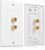 Cable Matters 2-Pack Speaker Wire Wall Plate, Gold Plated Speaker Wall Plate, Banana Plug Wall Plate for 1 Speaker, White