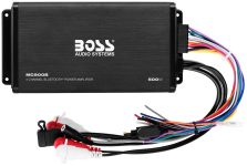 BOSS Audio Systems MC900B Amplifier for ATV UTV Car Marine – 500 High Output, 4 Channel, 2/4 Ohm, Bluetooth Multi-Function Remote, RCA Out, Weatherproof, Use Amp with Stereo and Subwoofer, Crossover