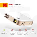KODAK Luma 350 Portable Smart Projector | Powerful Ultra HD Rechargeable Video Projector Android 6.0 – Includes Soft Case