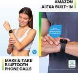Amazfit Bip 5 Smart Watch, GPS, Bluetooth Calling, 10-Day Battery, Ultra-Large Display, Step Tracking, Heart-Rate Monitoring & VO2 Max, Sleep & Health Monitoring, Alexa Built-In, AI Fitness App (Pink)