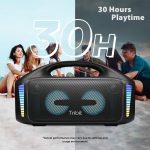 Tribit StormBox Blast Portable Speaker 90W Loud Stereo Sound with XBass, IPX7 Waterproof Bluetooth Speaker with LED Light, PowerBank, Bluetooth 5.3&TWS, Custom EQ, 30H Playtime for Outdoor