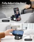 ESR 3 in 1 Charger for Magsafe, Travel Charger Stand for Magsafe, Made for Apple Watch Certified, Foldable Charging Station Compatible with Magsafe and iPhone 15/14/13/12, AirPods Pro, Black