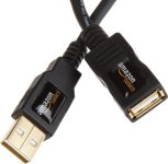 Amazon Basics USB-A 2.0 Extension Cable, Male to Female, 480Mbps Transfer Speed, 9.8 Foot, Black