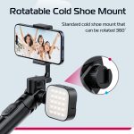 ULANZI MT-70 Extendable Phone Tripod, 63″ Selfie Stick Phone Vlog Tripod Stand with 2 Phone Clip, 360° Rotate Dual Camera Tripod for iPhone Sony Canon GoPro, Lightweight for Travel