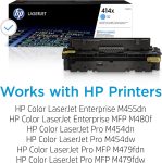 HP 414X Cyan High-yield Toner Cartridge | Works with HP Color LaserJet Enterprise M455dn, MFP M480f; HP Color LaserJet Pro M454 Series, HP Color LaserJet Pro MFP M479 Series | W2021X