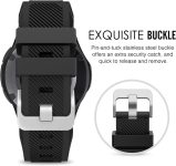 MoKo Band Compatible with Samsung Galaxy Watch 3 45mm/Gear S3 Frontier/Classic/Galaxy Watch 46mm/Huawei Watch GT2 Pro/GT 46mm/GT2 46mm/Ticwatch Pro 3, Silicone Strap Fit 22mm Band, BLACK
