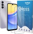 Natbok 2 Pack Compatible with Samsung Galaxy A15 5G/4G Screen Protector,Full Coverage 9H Tempered Glass Film,HD Clear Scratch Resistant,Bubble-Free for Galaxy A15 Screen Protector