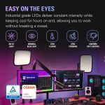 Elgato Key Light – Professional 2800 lumens Studio Light • with desk clamp • for Streaming, Recording and Video Conferencing • Temperature and Brightness app-adjustable • on Mac, PC, iOS, Android
