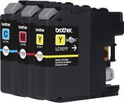 Brother Genuine Standard Yield Color Ink Cartridges, LC1013PKS, Replacement Color Ink Three Pack, Includes 1 Cartridge Each of Cyan, Magenta & Yellow, Page Yield Upto 300 Pages/Cartridge, LC101