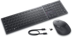 Dell KM900 Premier Collaboration Keyboard and Mouse – Zoom Touch Controls, Backlight Keyboard, Bluetooth 5.1, Radio Frequency 2.4GHz – Black