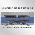 VIVO Dual LED LCD Monitor Mount, Free-Standing Desk Stand for 2 Screens up to 32 Inch, Heavy-Duty Fully Adjustable Arms with Max VESA 100x100mm, Black, STAND-V032F