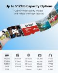 Lexar E-Series 64GB Micro SD Card, microSDXC UHS-I Flash Memory Card with Adapter, 100MB/s, C10, U3, A1, V30, Full HD, 4K UHD, High Speed TF Card