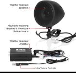 BOSS Audio Systems MCBK420B Bluetooth Speaker System – Class D Compact Amplifier, 3 Inch Weatherproof Speakers, Volume Control, Great for Use with ATVs/Motorcycles, 12 Volt Vehicles