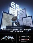 LISEN for Magsafe Car Mount Charger Wireless 15W Car Charger for iPhone [15W Pro] Magnetic Car Phone Holder Mount Wireless Fast Charging for Magsafe Charger Fits iPhone 15 14 13 with Car Charger