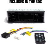BOSS Audio Systems 609UAB Multimedia Car Stereo – Single Din, Bluetooth Audio and Hands-Free Calling, Built-in Microphone, MP3 Player, No CD/DVD Player, USB Port, AUX Input, AM/FM Radio Receiver