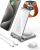 Intoval 3-in-1 Wireless Charging Station for iPhone 15 Pro/15/15 Pro Max/14 Pro/14/14 Pro Max, Apple Watch 9/Ultra 2/SE/8/7/6/5/4/3/2, AirPods Pro/Pro 2/3 (Y93, Silver)