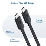 Cable Matters USB C to USB C Monitor Cable 6 ft / 1.8m with 4K 60Hz Video Resolution, 100W Power Delivery, and 5Gbps USB-C 3.1 Gen 1 Data Transfer Compatible with Apple Vision Pro, Meta Quest 3