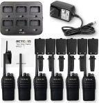 Retevis RT21 2 Way Radio Long Range, Walkie Talkies for Adults, Heavy Duty Rechargeable Two Way Radios with Six-Way Charger, for Manufacturing Education(6 Pack)