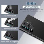[2+2 Pack] Galaxy s22 Ultra Screen Protector, 2 Pack Tempered Glass Screen Protector +2 Pack Tempered Glass Camera Lens Protector,3D Curved,9H Tempered Glass, Ultrasonic Fingerprint Support, HD Clear Scratch Resistant for Samsung Galaxy s22 Ultra 5G Glass Screen Protector