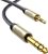 UGREEN 1/8 to 1/4 Stereo Cable 3.5mm TRS to 6.35mm Audio Cable Guitar to Aux Male Cord with Zinc Alloy Housing and Nylon Braid for Guitar, Laptop, Home Theater Devices, Speaker and Amplifiers 6FT