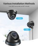 ZOSI 2.0MP FHD 1080p Dome Camera Housing Outdoor Indoor (Hybrid 4-in-1 CVI/TVI/AHD/960H Analog CVBS),24PCS LEDs,80ft IR Night Vision,CCTV Security Camera with 105° Wide Angle
