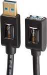 Amazon Basics 2-Pack USB-A 3.0 Extension Cable, 4.8Gbps High-Speed, Male to Female Gold-Plated Connectors, 6 Foot, Black