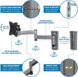 Mount-It! RV TV Mount, Lockable Full Motion TV Wall Mount Designed Specifically for RV or Mobile Home Use Single Arm Tilting and Swiveling 42 Inches Max, 33 Lb Capacity, VESA 200 Compatible
